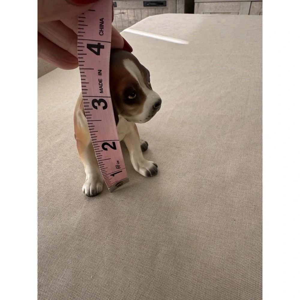Vintage Mid Century Ceramic Beagle Puppy Figurine‎ Hand Painted Dog Decor